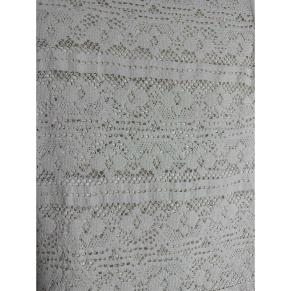 H&M L.O.G.G. White Lace Sleeveless Shift Dress Women’s Size 12 Cotton Blend - Picture 6 of 13